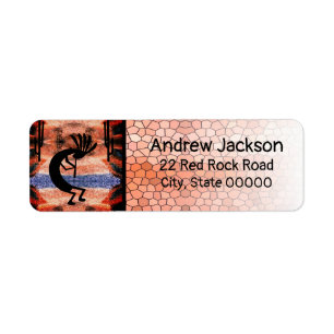 Kokopelli Wüste Landscape Return Address Label