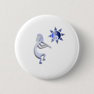 Kokopelli Yang Sun Button