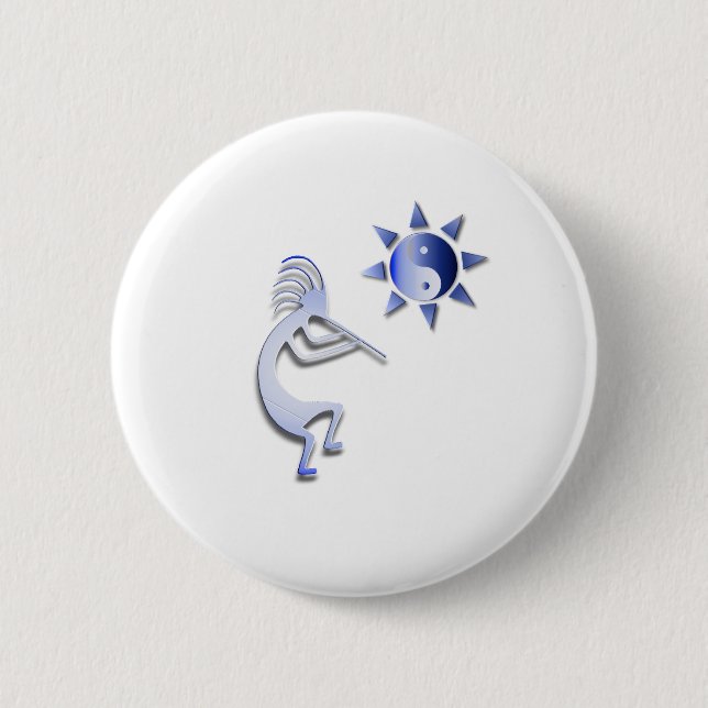 Kokopelli Yin Yang Sun Button (Vorderseite)