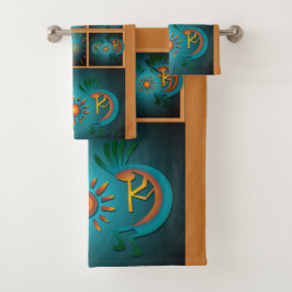 Kokopellii mit Aquamariner Gestaltung von Sun Badhandtuch Set