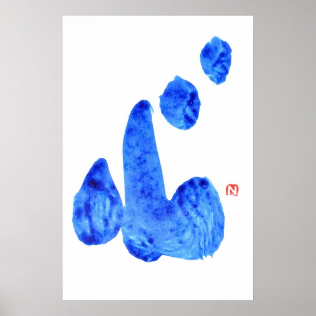 KOKORO Herz Japanischer Kalligraphiedruck Poster (Vorne)