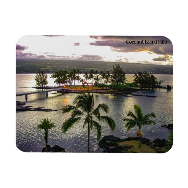Kokosinsel Hilo Hawaii Magnet (Horizontal)