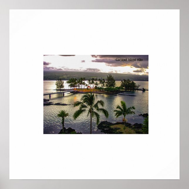 Kokosinsel Hilo Hawaii Poster (Vorne)