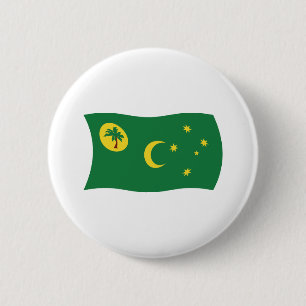 Kokosinseln-Flagge-Button Button