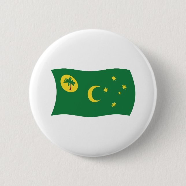 Kokosinseln-Flagge-Button Button (Vorderseite)