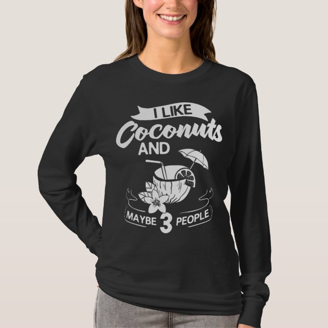 Kokosmilch Öl Wasser Creme Bäume Obstpalme Butte T-Shirt (Vorderseite)