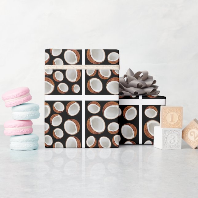 Kokosmuster Geschenkpapier (Babyparty)