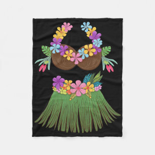 Kokosnuss-BH Lei-Blumen gr. Rock Hula-Party Hallow Fleecedecke