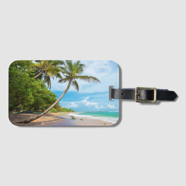 Kokosnuss-Palme, Mirissa Strand | Sri Lanka Gepäckanhänger (Vorderseite (Horizontal))
