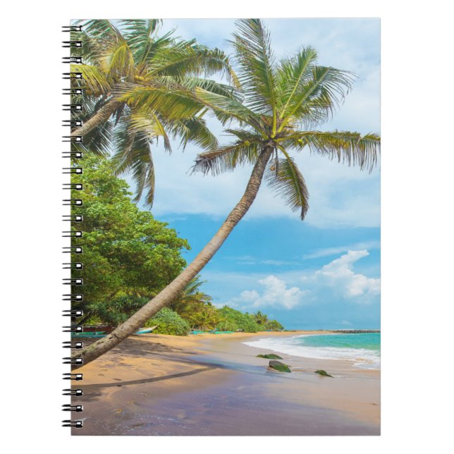 Kokosnuss-Palme, Mirissa Strand | Sri Lanka Notizblock (Vorderseite)
