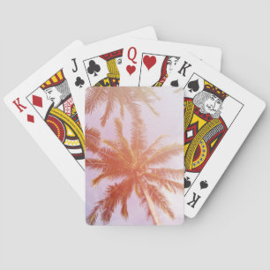 Kokosnuss-Palme mit Sonnenlicht Spielkarten