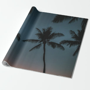 Kokospalmen Silhouette Geschenkpapier