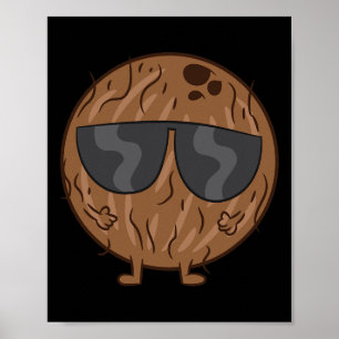 Kokospalmencokonut mit Sonnenbrille Liebe Poster