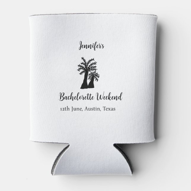 Kokospalmenklub am Wochenende Bachelorette Name Dosenkühler (Vorderseite)