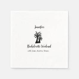 Kokospalmenklub am Wochenende Bachelorette Name Serviette