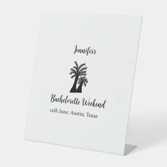 Kokospalmenklub am Wochenende Bachelorette Name Sockelschild (Vorderseite)