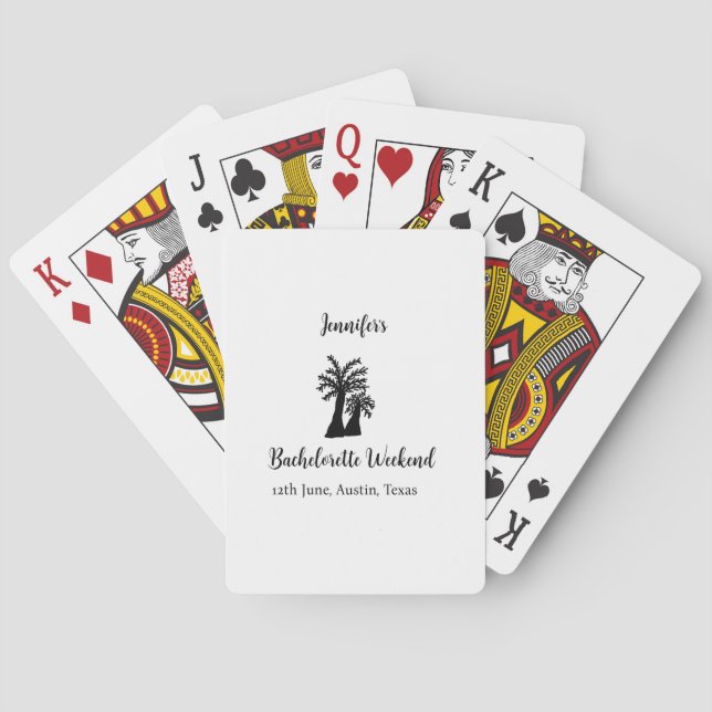 Kokospalmenklub am Wochenende Bachelorette Name Spielkarten (Rückseite)