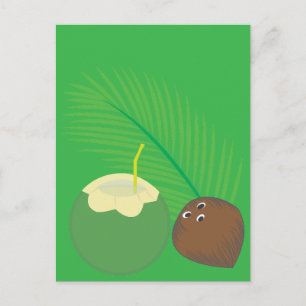 Kokossaft Postkarte