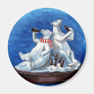 Kolabaum-trinkende Eisbären Magnet