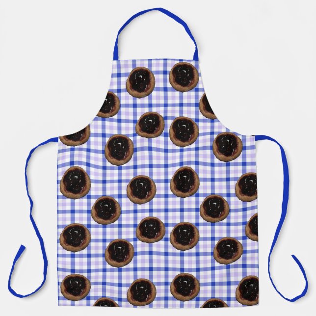 Kolaches de bleuets sur tablier plaid (Recto)