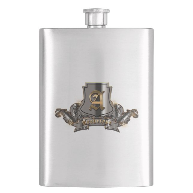 Kolben (Edelstahl) 8 oz. Flachmann (Vorderseite)