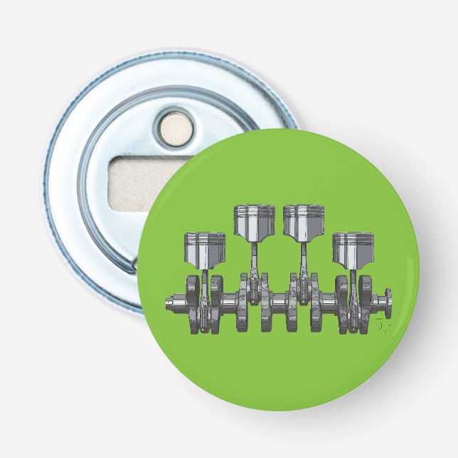 Kolben-Kurbelwelle Flaschenöffner (Vorderseite)