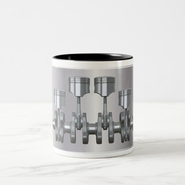Kolben-Kurbelwelle Zweifarbige Tasse (Mittel)