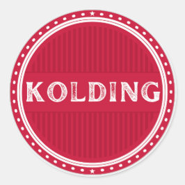 Kolding City Pride Emblem – Dänische Identität Runder Aufkleber