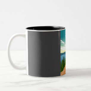 Koli Nationalpark Finnland Vintag Minimal Retro T Zweifarbige Tasse