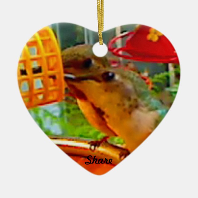 Kolibri-Andenken-Verzierung Keramik Ornament (Vorne)