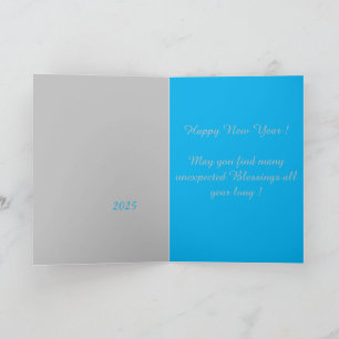 Kolibri-Aquarell: Frohes neues Jahr 2025! Karte