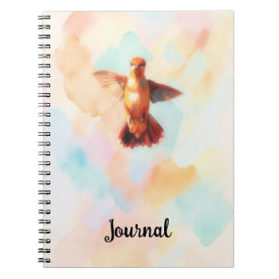 Kolibri Aquarell Vogel Kunst Personalisieren Notizblock