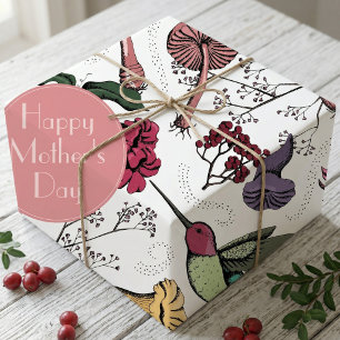 Kolibri Blumen Frohen Muttertag Geschenkpapier