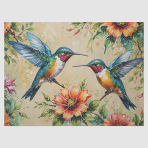 Kolibri-Blumenmuster Seidenpapier