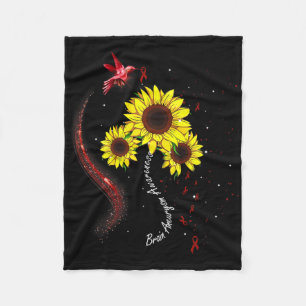Kolibri-Burgunder-Sonnenblume-Hirnaneurysma-Bewuss Fleecedecke