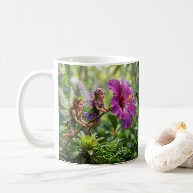 Kolibri-Feenhilfen Kaffeetasse (Mit Donut)