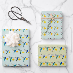 Kolibri-Feiertage Geschenkpapier Set