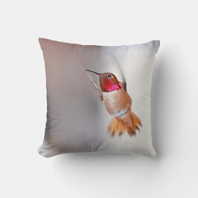 Kolibri-Fliegen-Fotothrow-Kissen Kissen (Vorderseite)