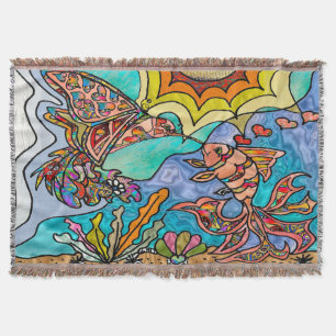 Kolibri Goldfisch Reflexion Fantasy Decke