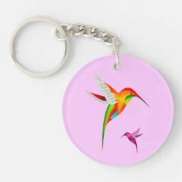 Kolibri-Hafen-runde Schlüsselkette Schlüsselanhänger