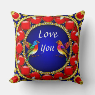 Kolibri-Herz-Gartenkunst-Geschenk für Paare Kissen