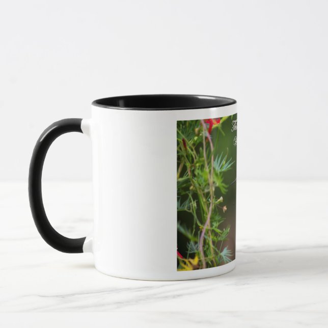 Kolibri-im Flug Psalm-118:24 Bibel-Vers Tasse (Links)