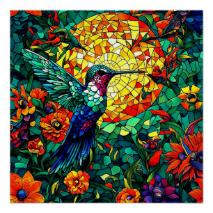 Kolibri im Sonnenlicht Poster