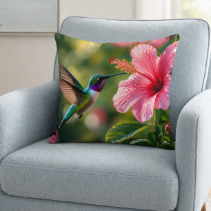 Kolibri in Blüte Kissen