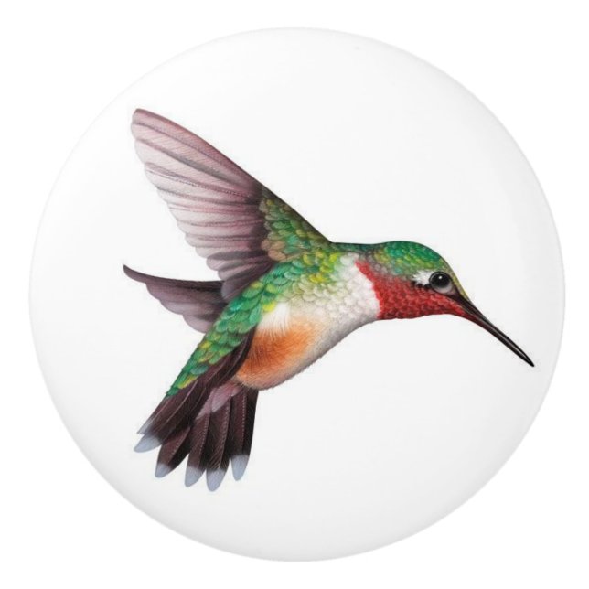 Kolibri-Keramik-Griffe und Züge Keramikknauf (Vorderseite)