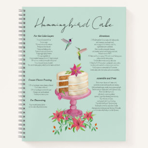 Kolibri-Kuchen-Rezept-Notizbuch Notizbuch