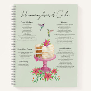 Kolibri-Kuchen-Rezept-Notizbuch Notizbuch