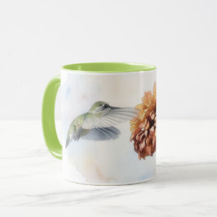 Kolibri Kunst und Blumen Natur Tasse Becher