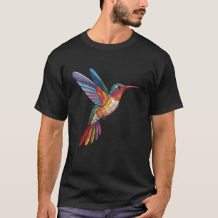 Kolibri-Liebhaber Buntglas Farbige für Männer T-Shirt