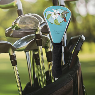 Kolibri-Lilie Blau Art Nouveau Golf Headcover